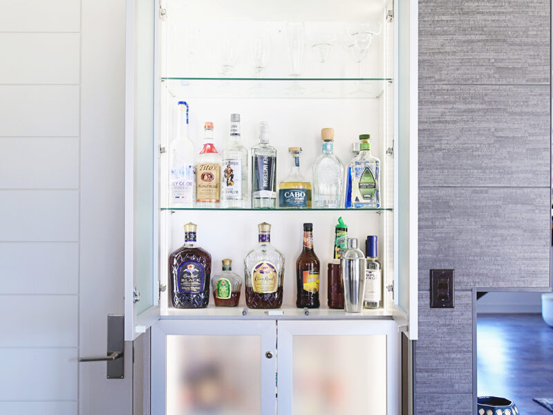 Frosted Glass Tall Storage Cabinet Interior Lighting Elite Cabinets Tulsa Cabinet Designer