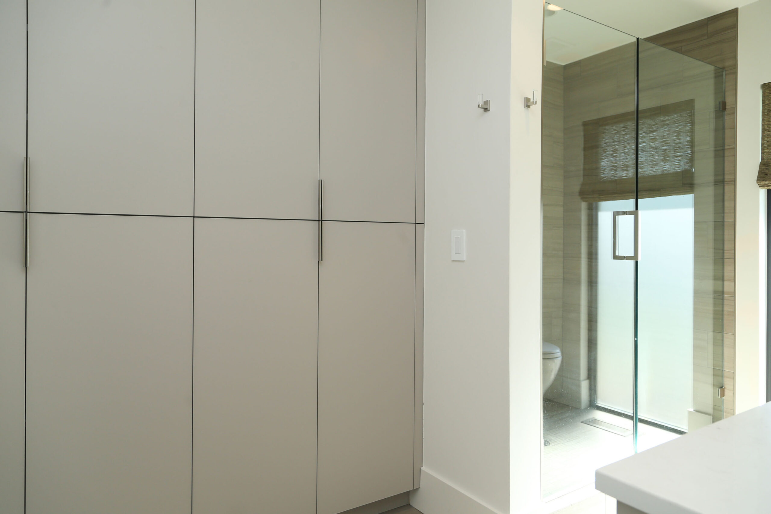 Tall Linen Bathroom Storage Walk In Shower Elite Cabinets Tulsa Bathroom Design